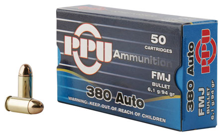 PPU 380ACP FMJ 94GR 50/1000 - for sale