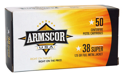 ARMSCOR 38SUPER 125GR FMJ 50/1000 - for sale