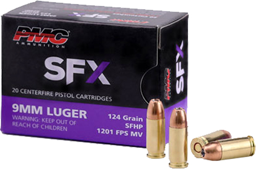 PMC 9MM LUGER 124GR SFX HP 50RD 20BX/CS - for sale