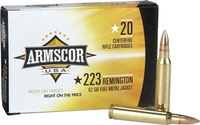 ARMSCOR 223 REM 62GR FMJ 20RD 50BX/CS - for sale