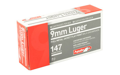 Aguila - Target & Range - 9mm Luger - AMMO 9MM FMJ FLAT POINT 147GR 50RD/BX for sale