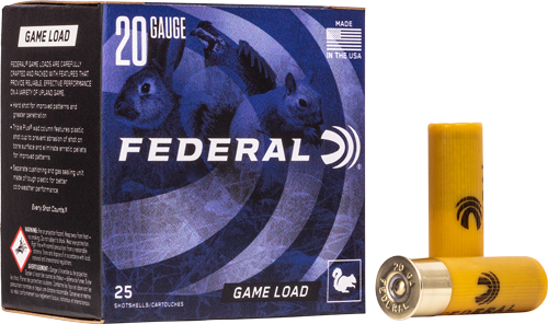 FEDERAL GAME LOAD 20GA 2.75" 7/8OZ 1210FPS #6 250RD CASE LT - for sale