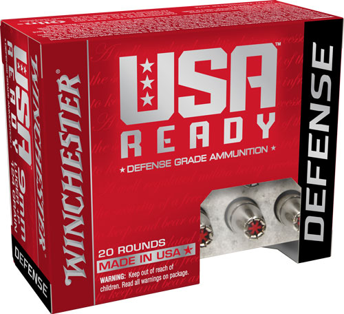 WINCHESTER USA READY 9MM+P 20RD 10BX/CS 124GR JHP - for sale