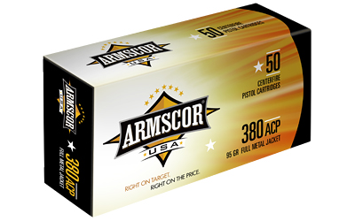 ARMSCOR 380 ACP 95GR FMJ 50RD 20BX/CS - for sale