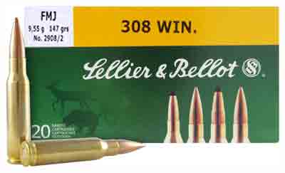 sellier & bellot ammunition - Rifle - .308|7.62x51mm - RIFLE 308 WIN 147GR FMJ 20RD/BX for sale