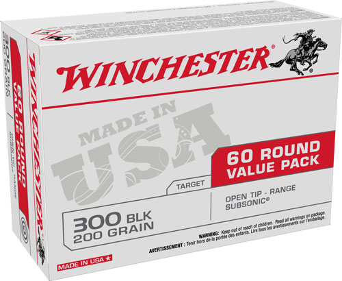 WINCHESTER USA 300 AAC 200GR FMJ 60RD 4BX/CS - for sale