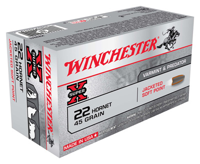 WINCHESTER SUPER-X 22 HORNET 45GR JSP 50RD 10BX/CS - for sale