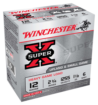 WINCHESTER SUPER-X 12GA 2.75" 1255FPS 1-1/8OZ 6 250RD CASE - for sale