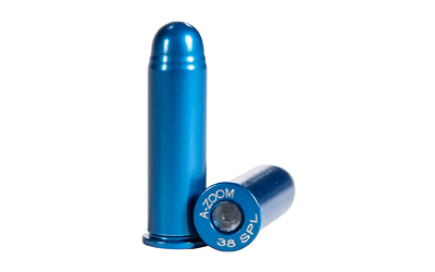 A-ZOOM METAL SNAP CAP BLUE .38 SPECIAL 12-PACK - for sale