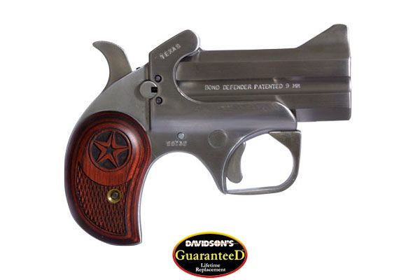BOND ARMS TEXAS DEFENDER 9MM LUGER 3" FS STAINLESS WOO< - for sale