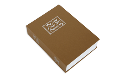 BULLDOG DIVERSION BOOK SAFE BROWN 3 WHEEL COMBINATION LOCK - for sale