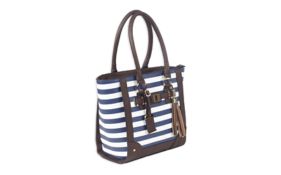 bulldog cases & vaults - Tote Purse - TOTE PURSE W/HOLSTER NAVY STRIPE for sale