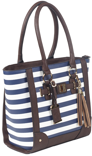 bulldog cases & vaults - Tote Purse - TOTE PURSE W/HOLSTER NAVY STRIPE for sale