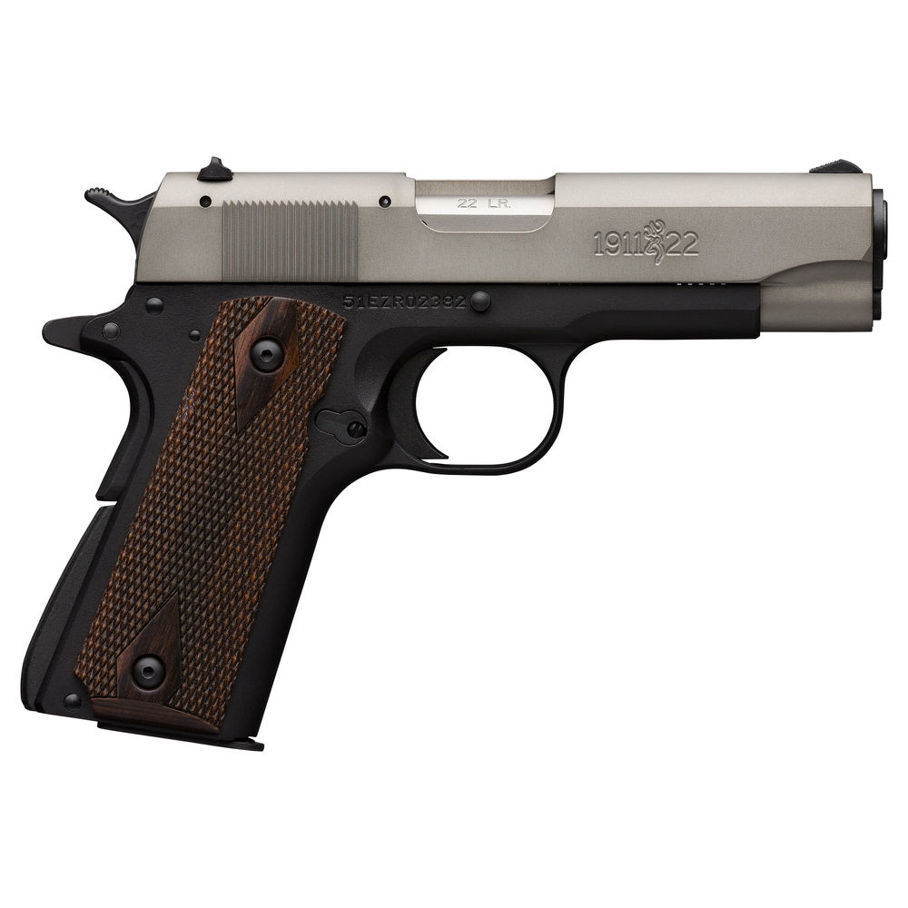 BROWNING 1911-22 .22LR COMPACT 3.58" MATTE GRAY/ROSEWOOD - for sale