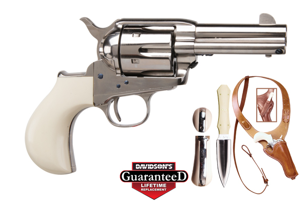 CIMARRON DOC HOLLIDAY SET .45LC SS W/KNIFE & HOLSTER - for sale