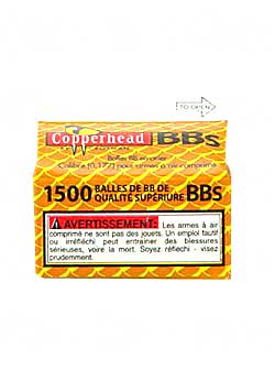 CROSMAN COPPERHEAD BB'S 1500 COUNT - for sale