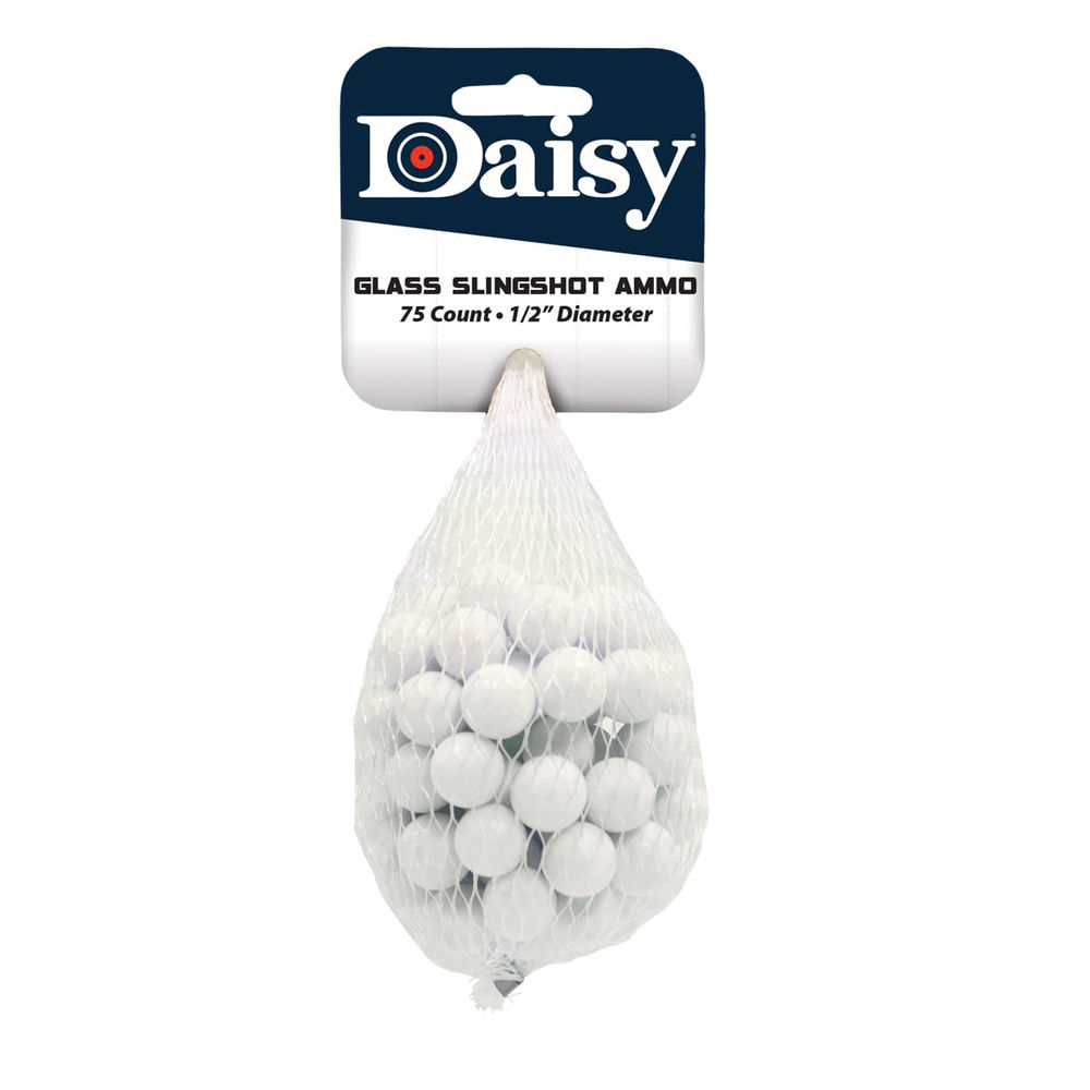 DAISY SLINGSHOT AMMUNTION 1/2" GLASS 75-COUNT PACK - for sale