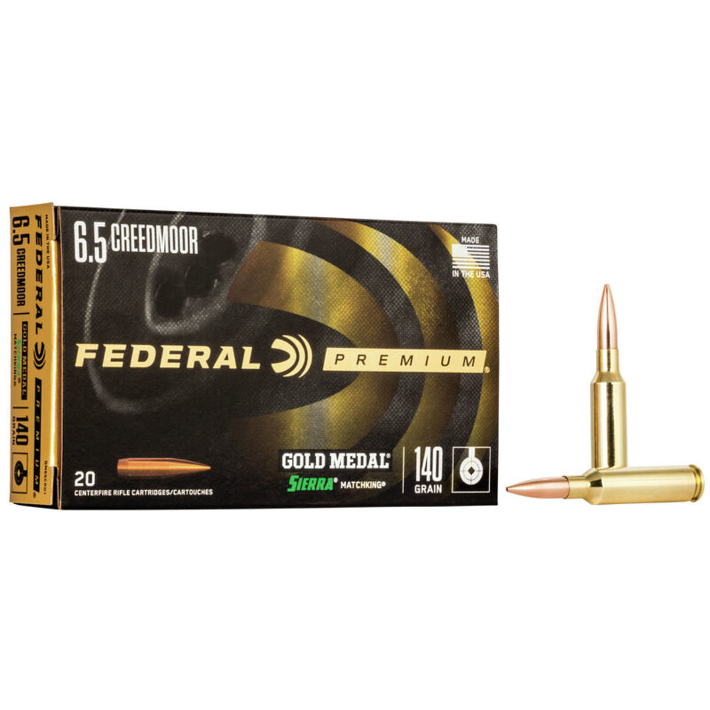 Federal - Premium - 6.5mm Creedmoor - GOLD MEDAL 6.5 CREED SMK 140GR 20/BX for sale