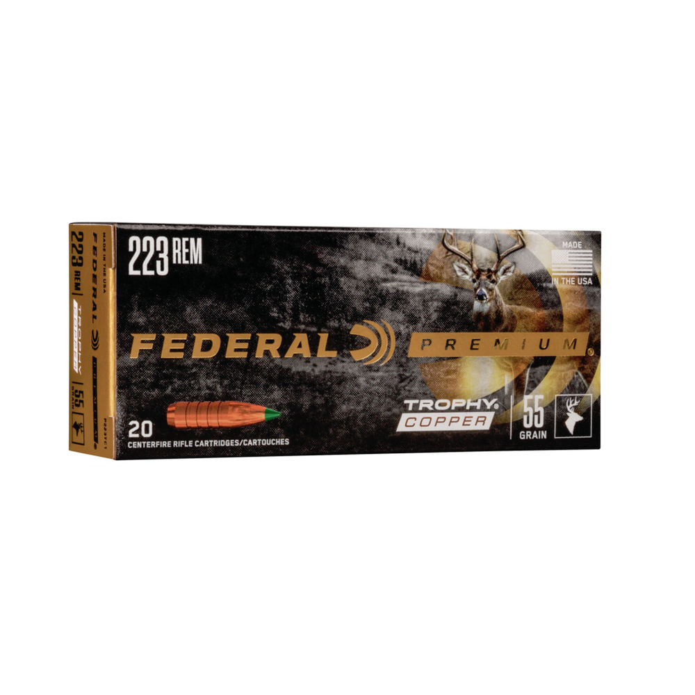 Federal - Premium - .223 Remington - CENTERFIRE 223 REM 55GR TROPHY CPR 20/BX for sale