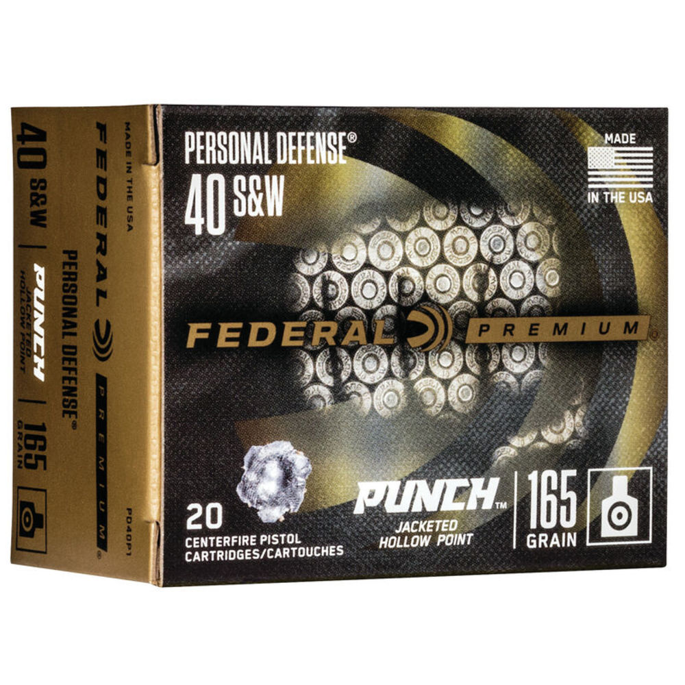 FED PUNCH 40 S&W 165GR JHP 20/200 - for sale