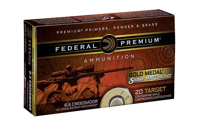 Federal - Premium - 6.5mm Creedmoor - GOLD MEDAL 6.5 CREED SMK 140GR 20/BX for sale
