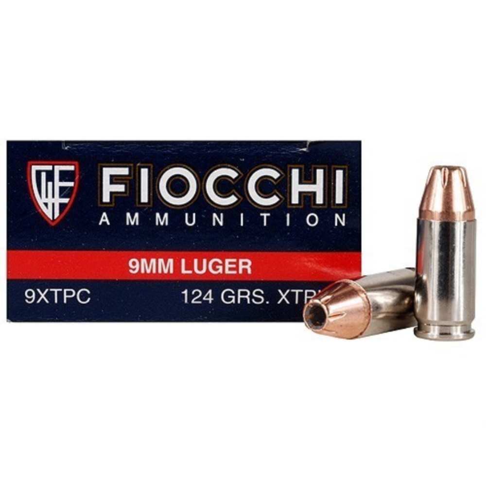 FIOCCHI 9MM LUGER 124GR XTP-HP 25RD 20BX/CS - for sale