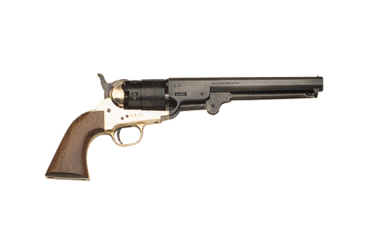TRADITIONS BP REVOLVER 1851 NAVY .36 CAL 7.375" BRASS/WAL - for sale