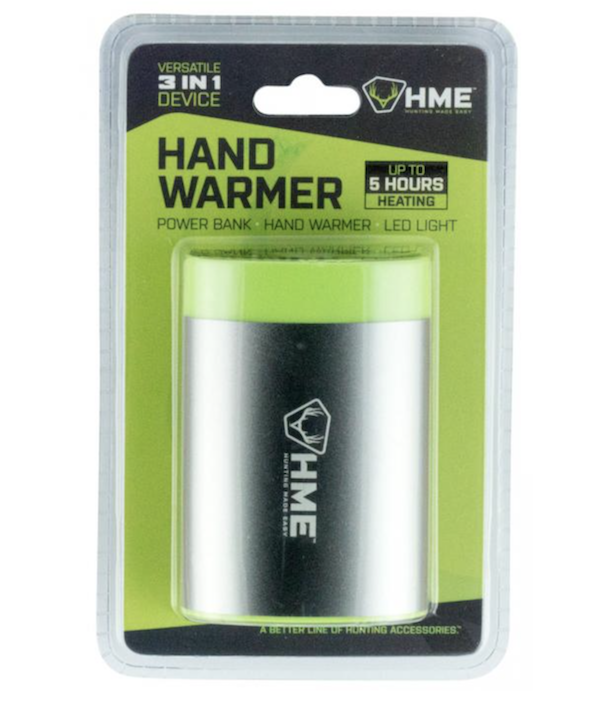 HME HAND WARMER RECHARGEABLE 5 HOUR W/LED TORCH LIGHT - for sale