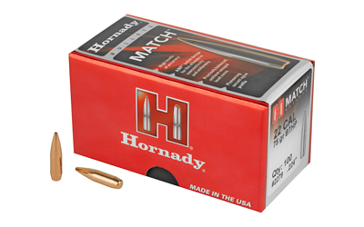 HRNDY MATCH 22CAL .224 75GR 100CT - for sale