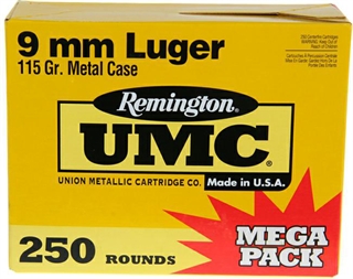 REM UMC MP 9MM 115GR FMJ 250/1000 - for sale