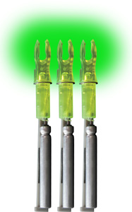 LUMENOK LIGHTED NOCK X-SERIES GREEN 3PK - for sale