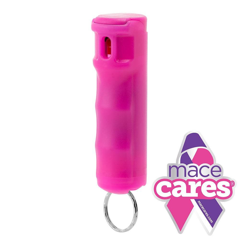 MACE PEPPER SPRAY COMPACT HARD CASE W/KEY RING PINK 12G - for sale