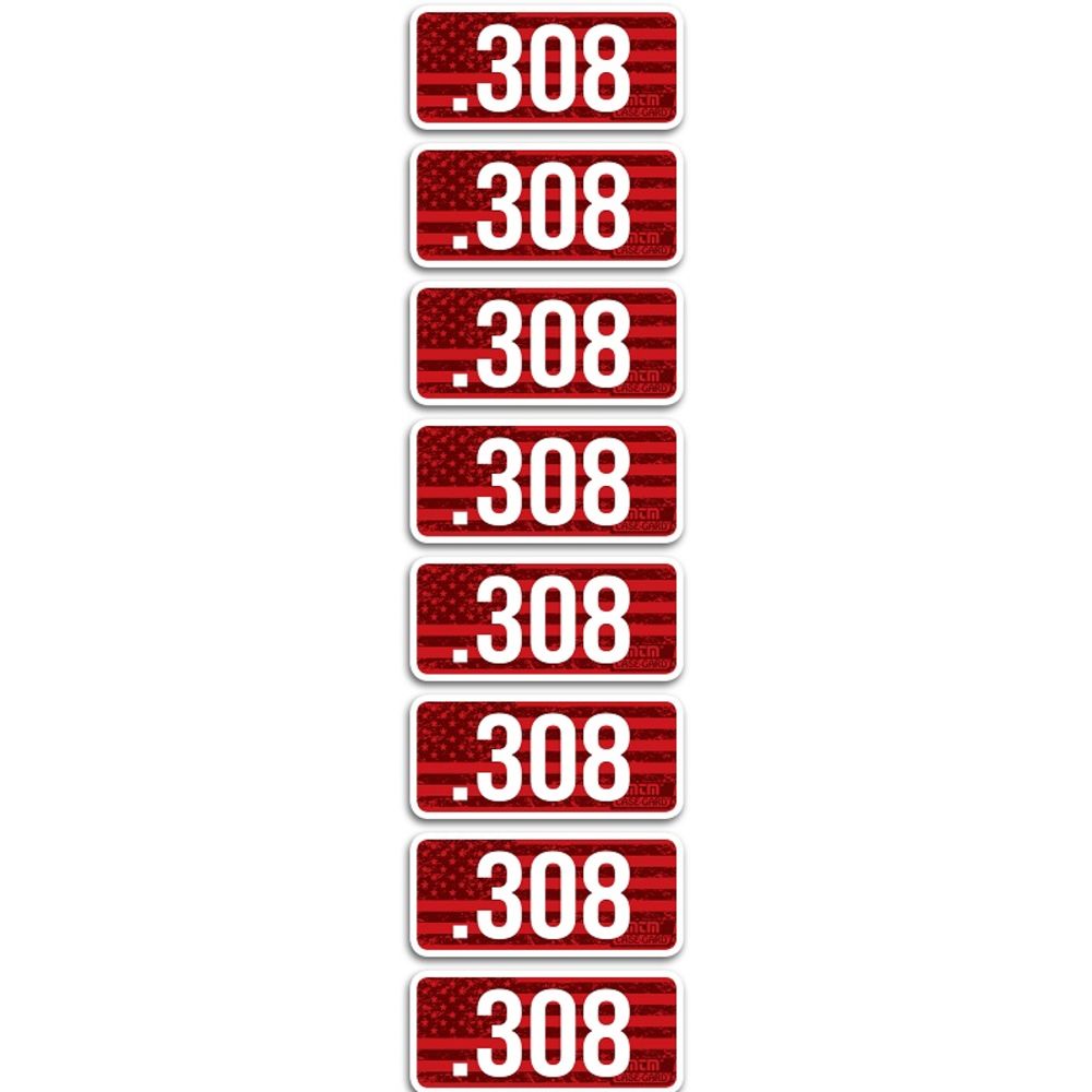 MTM AMMO CALIBER LABELS .308 8-PACK - for sale