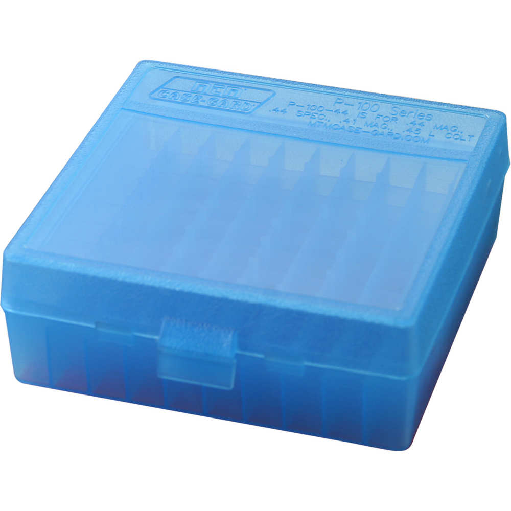 mtm case-gard - Ammo Box - P100 XLG HNDGN AMMO BOX 100RD - CLR BLUE for sale