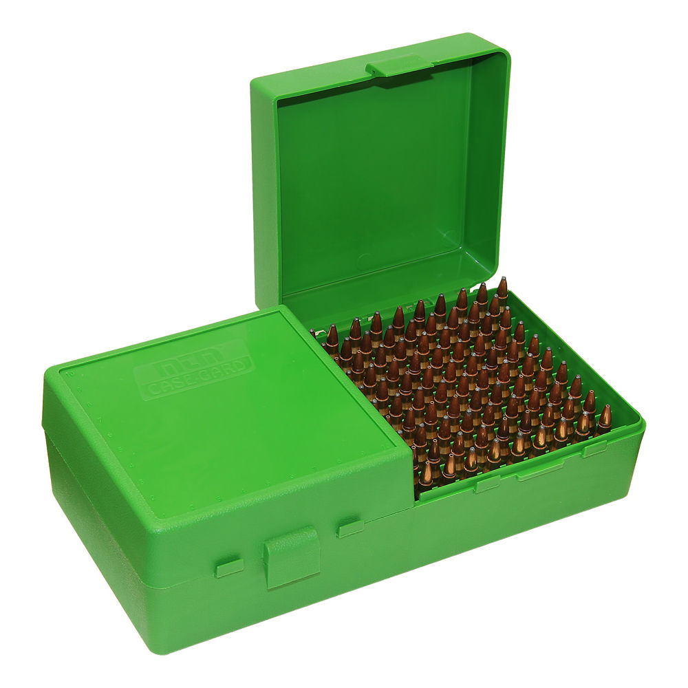 MTM AMMO BOX SMALL RIFLE 200-ROUNDS FLIP TOP STYLE GRN - for sale