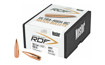NOSLER RDF 30 CAL 168 HPBT 100CT - for sale