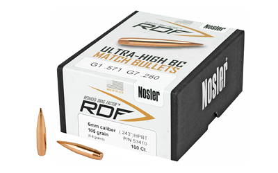 NOSLER BULLETS 6MM .243 105GR RDF HPBT 100CT - for sale