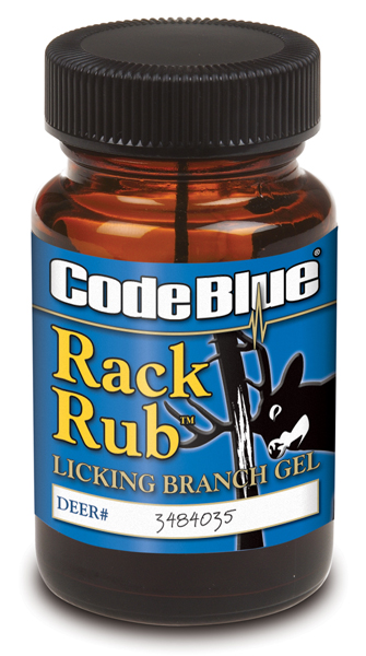 CODE BLUE DEER LURE RACK RUB LICKING BRANCH GEL 2OZ. - for sale