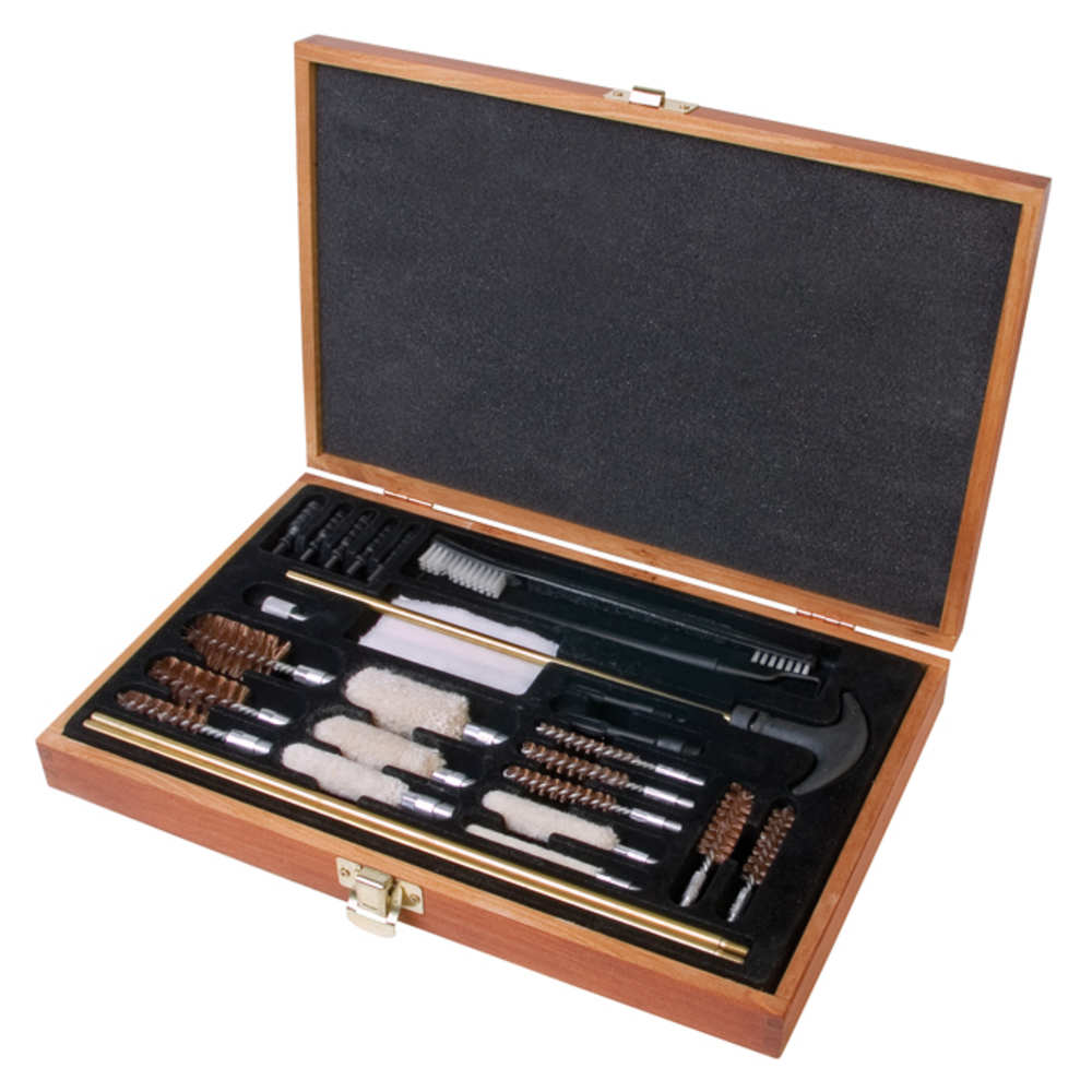 OUTERS 28PC .22+ CLNG KIT WOOD BOX - for sale