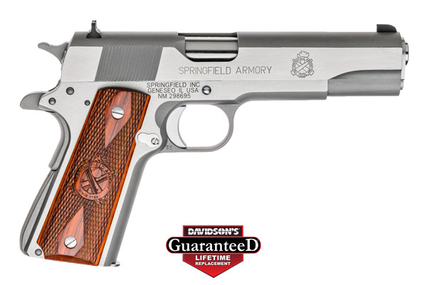 SPRINGFIELD MIL-SPEC 1911 .45 ACP 5" 7RD STAINLESS CA COMP - for sale