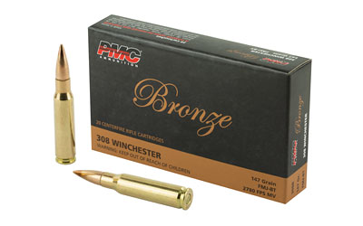 PMC 308WIN 147GR FMJ-BT 20RD 25BX/CS - for sale