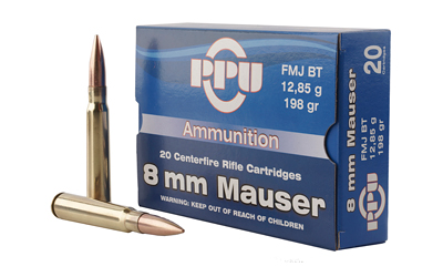 PPU 8MM MAUSER FMJ 198GR 20/200 - for sale