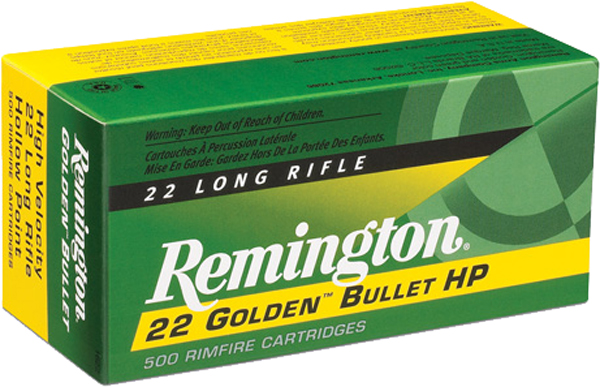 Remington - Golden Bullet - .22LR - AMMO 22 LONG RIFLE HV RN 40GR 100RD/BX for sale