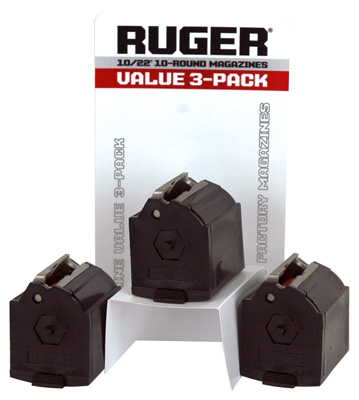 Ruger - BX-1 - .22LR - BX1 10/22 22LR BLK 10RD MAGAZINE 3PK for sale