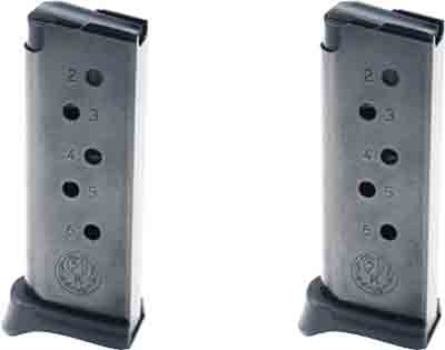 MAG RUGER LCP 380ACP 6RD BL W/EX 2PK - for sale