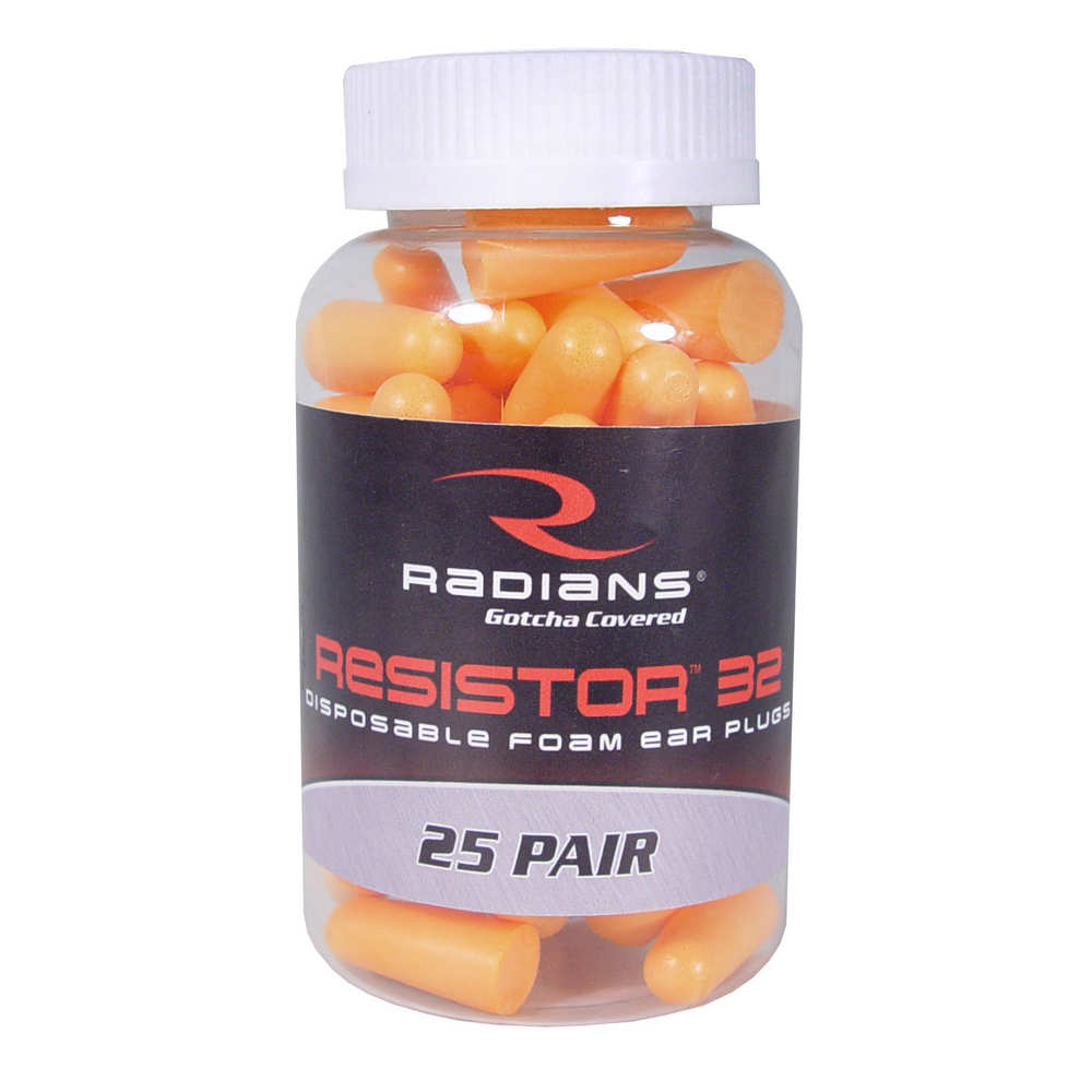 radians - Resistor - FOAM EARPLUGS UNCORDED NRR 32 25PR JAR for sale