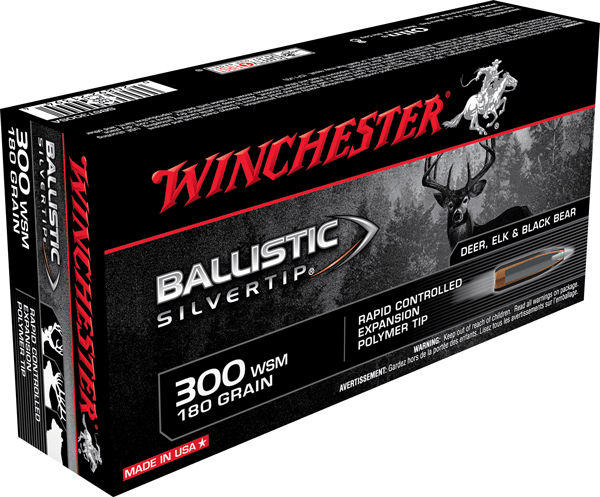 WINCHESTER SUPREME 300WSM 180G BALL SILVER TIP 20RD 10BX/CS - for sale