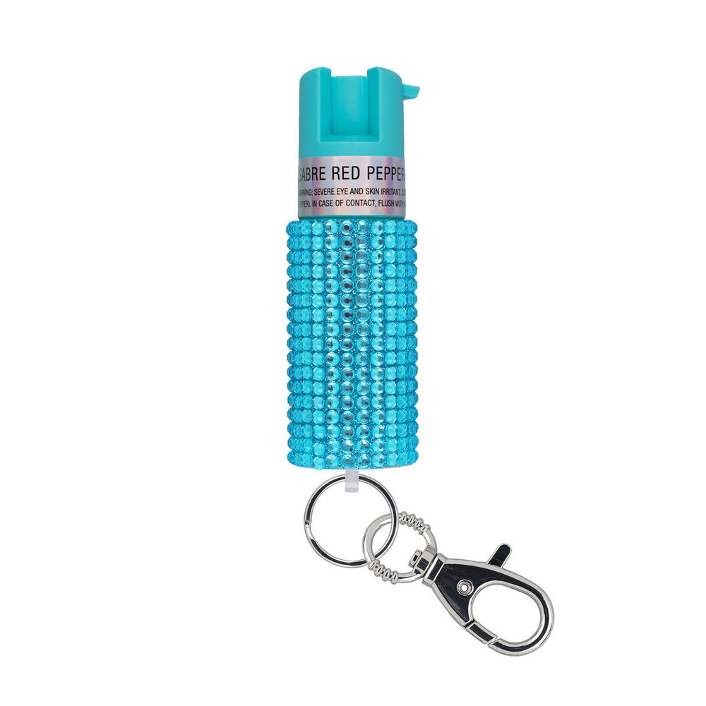 SABRE JEWELED SPRAY W/KEY RING TEAL - for sale