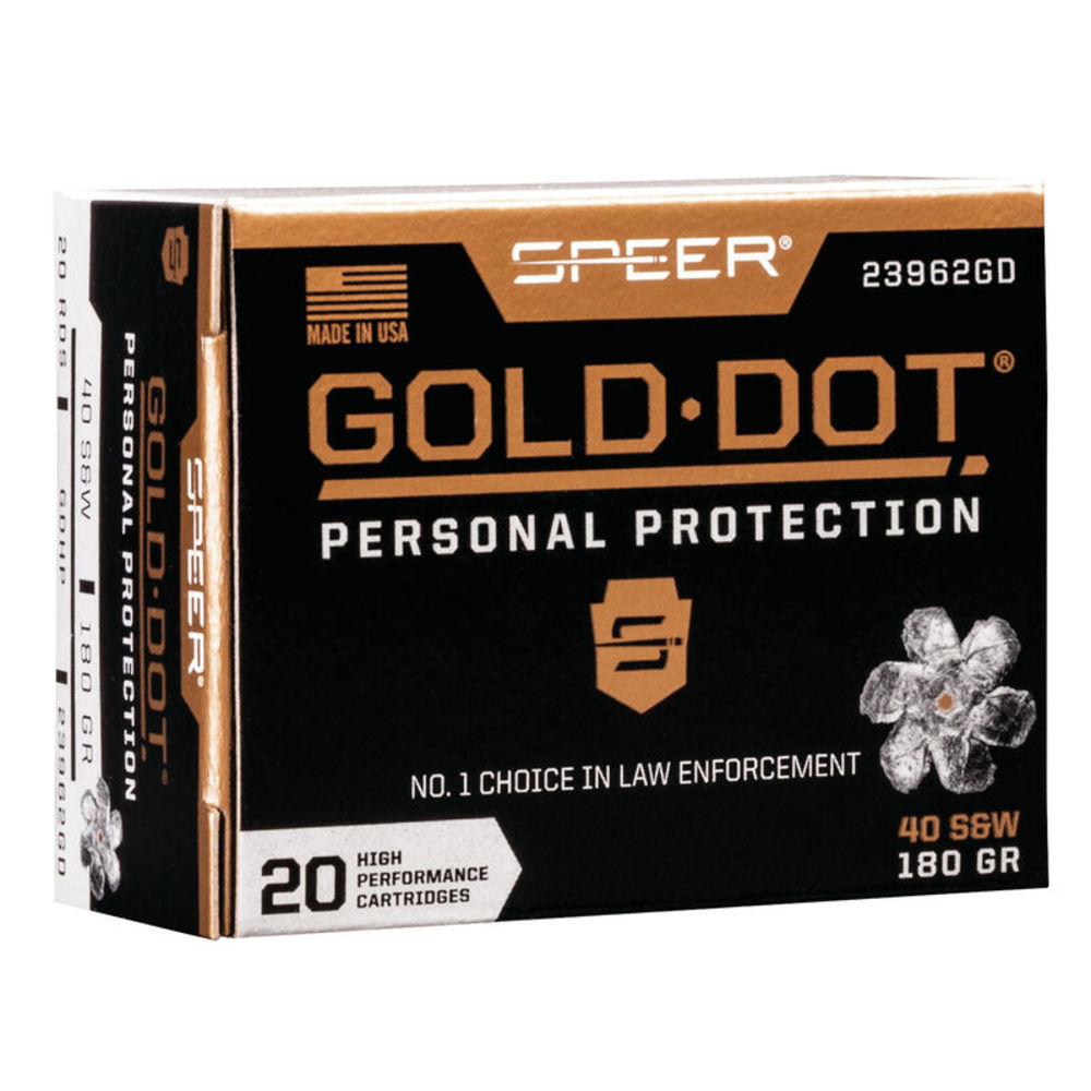 SPEER GOLD DOT 40 SW 180GR GDHP 20RD 10BX/CS - for sale