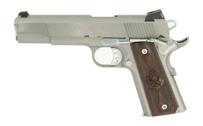 SPRINGFIELD 1911 LOADED 45ACP 5" 7RD SS/WOOD GRIPS CA COMP - for sale